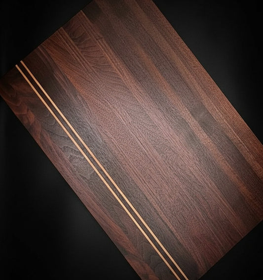Black Walnut Cutting Board with Hard Maple Accent