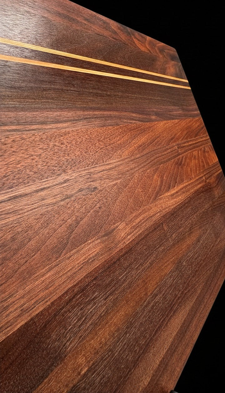 Black Walnut Cutting Board with Hard Maple Accent- Large